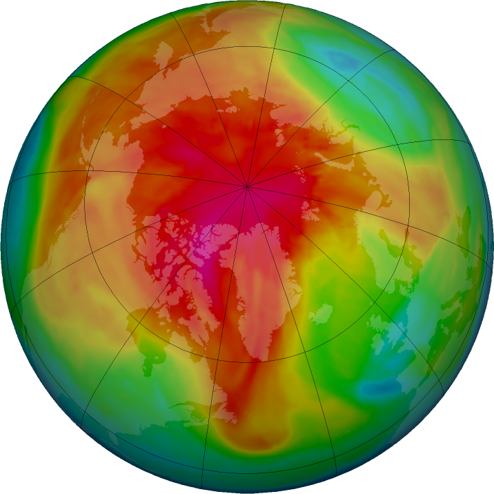 Arctic ozone map for 14 March 2016